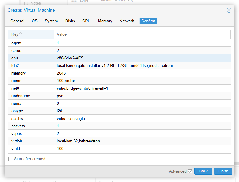 pfSense ─ VM Create