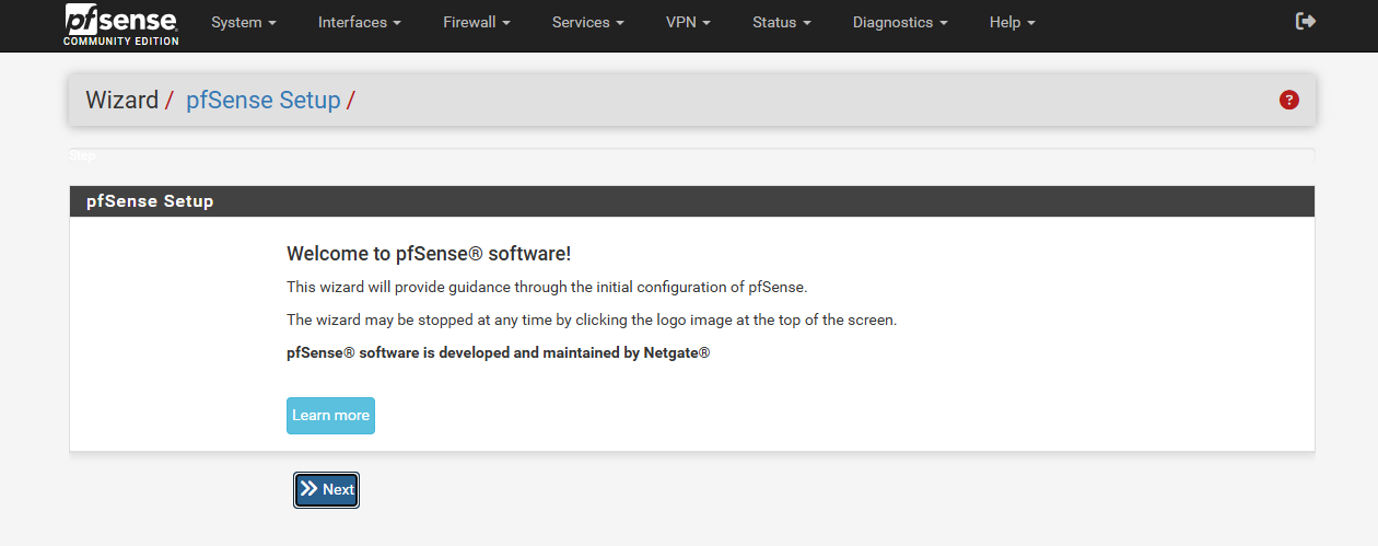 GUI ─ Setup Wizard