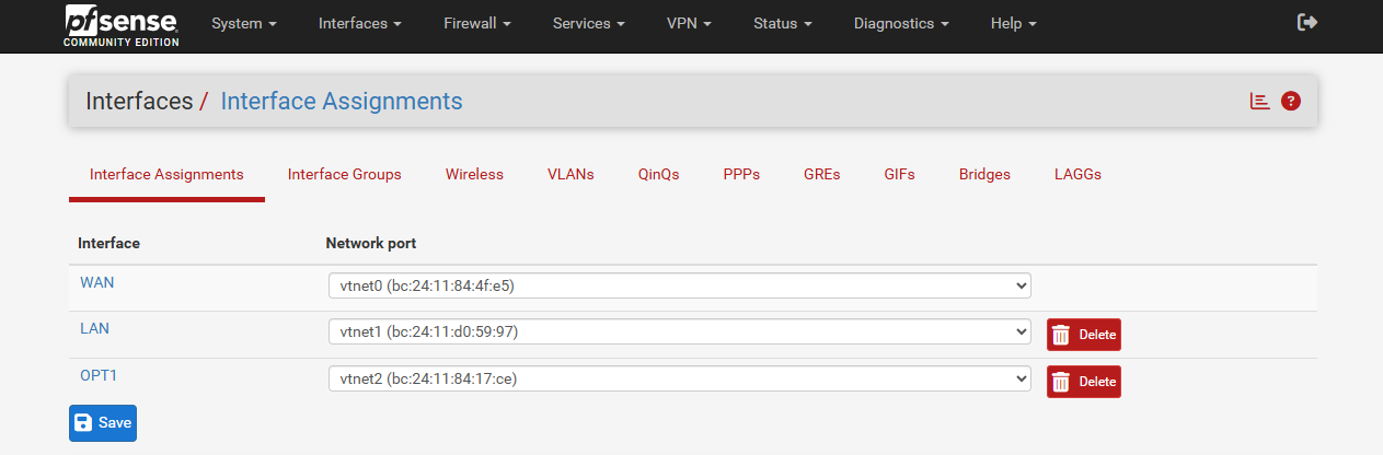 GUI ─ Network Interface
